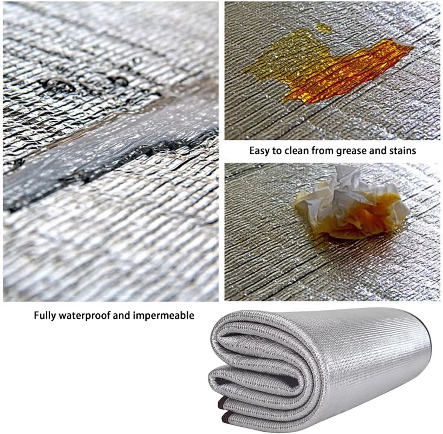 Camping Sleeping Mat Ground Mat Camping Aluminum Film Double-Sided Insulated Roll Mat Moisture-Proof Camp Mattress Dustproof Waterproof Sleeping Mat for Park Yoga Picnics Fishing