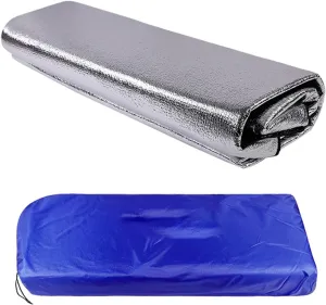Camping Sleeping Mat Ground Mat Camping Aluminum Film Double-Sided Insulated Roll Mat Moisture-Proof Camp Mattress Dustproof Waterproof Sleeping Mat for Park Yoga Picnics Fishing