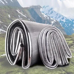 Camping Sleeping Pad Camping Mat Foam Foil Blanket Aluminum Foam Pad Insulating Foil Mat Sleeping Tent Pad Thermal Camping mat for Reflecting Heat with Carrying Bag