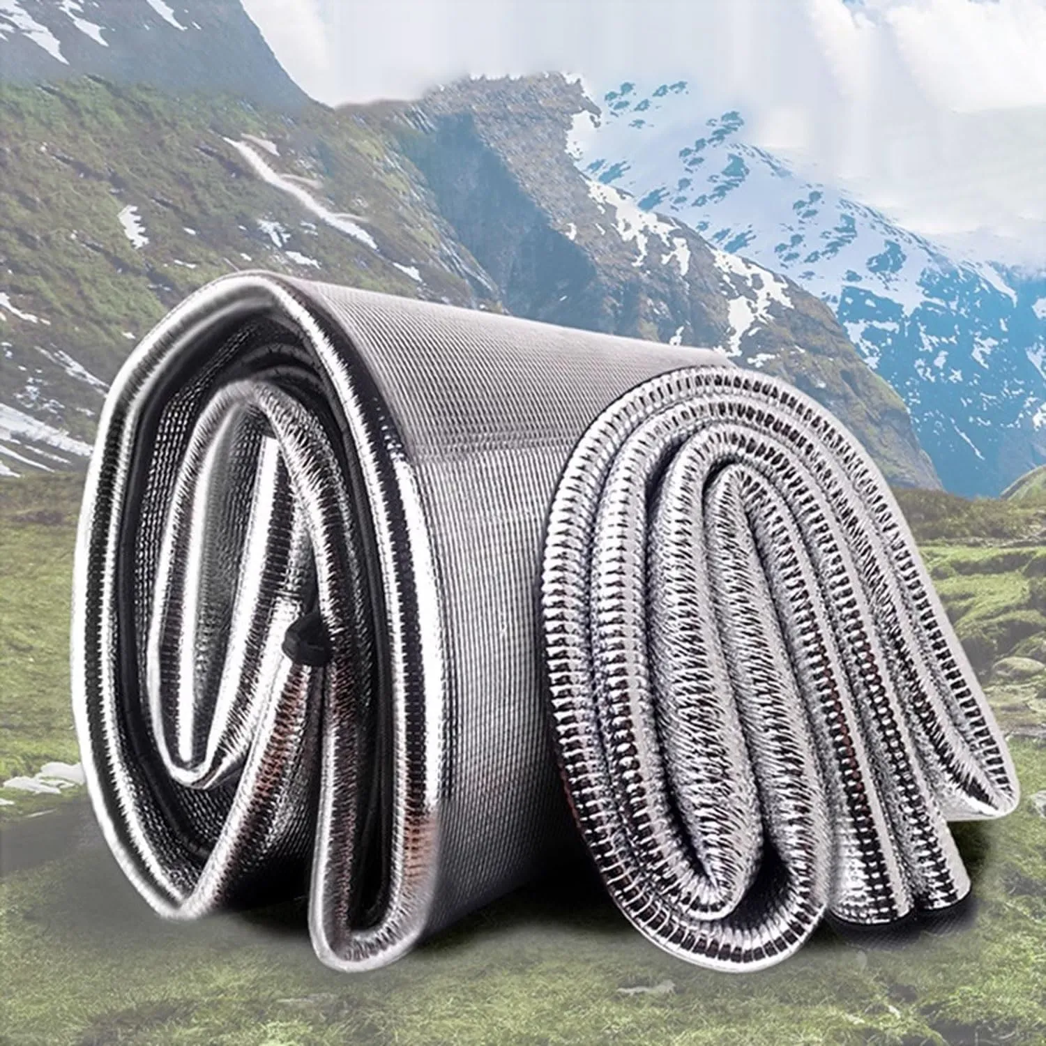 Camping Sleeping Pad Camping Mat Foam Foil Blanket Aluminum Foam Pad Insulating Foil Mat Sleeping Tent Pad Thermal Camping mat for Reflecting Heat with Carrying Bag