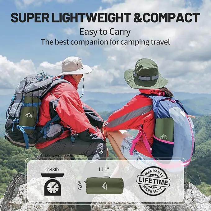 Camping Sleeping Pad, Extra Thickness 4.7 Inch Inflatable Sleeping Mat Lightweight Waterproof Camping with Built-in Pump Air Mattress for Backpacking, Hiking, Tent, Traveling