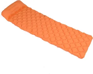 Camping Sleeping Pad Inflatable Air Mattresses Outdoor Mat Furniture Bed, Camping Sleeping Mat (Color : Orange)