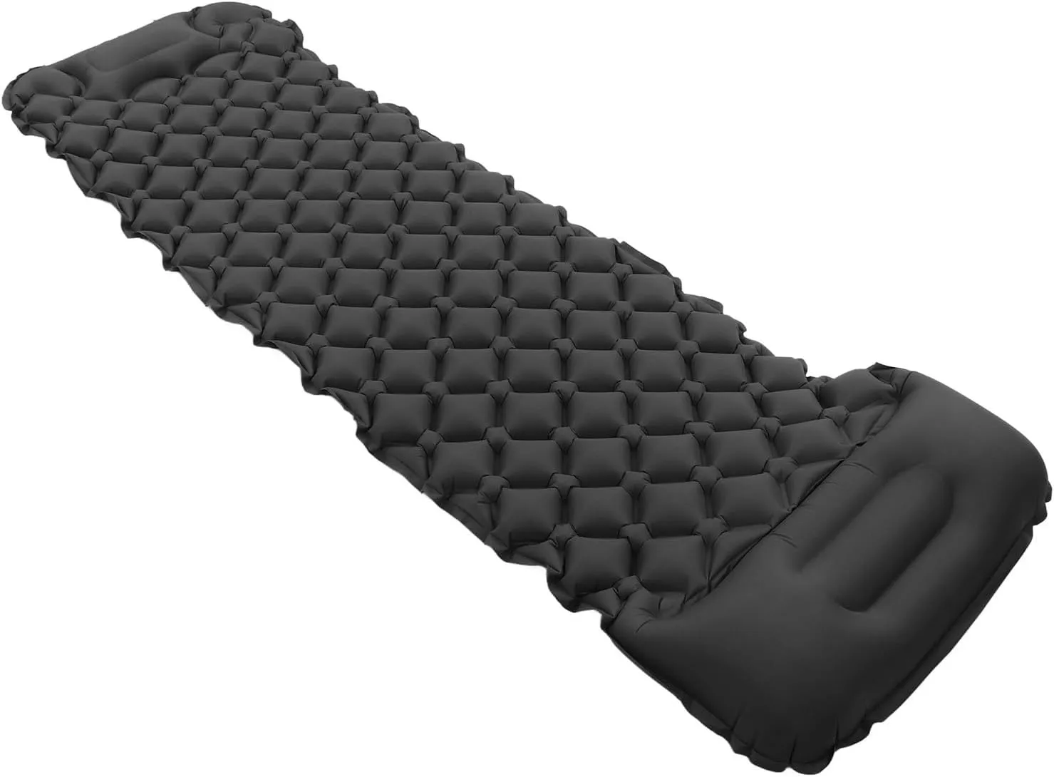 Camping Sleeping PAD Inflatable MAT with Built in Pump for Outdoor Adventure (Dark Gray)
