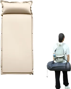 Camping Sleeping Pad | Ultra-Light Camping Mattress Pad Single Camping Bed Mat | Inflatable Camping Pad Camping Inflatable Mattress with Pillow