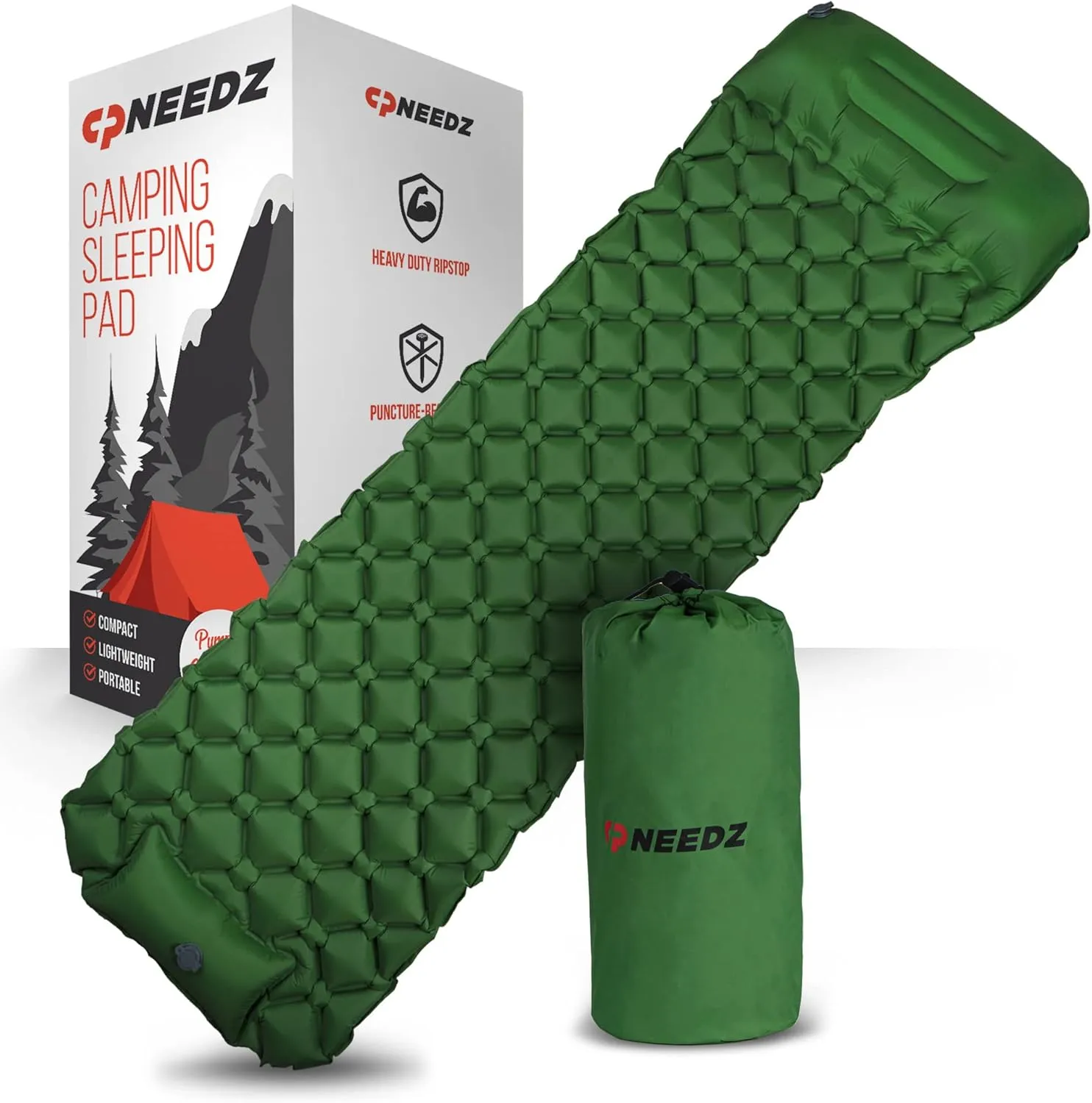 Camping Sleeping Pad with Built-in Pump - Ultralight Camping Pad [75x22.9 in] - Comfortable Camping Mattress with Carrying Bag - Water Proof & Inflatable Camping Air Mattress