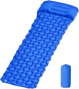 Camping Sleeping Pad,Ultralight Camping Mat,Sleeping Pad for Campingwith Pillow Built in Foot Pump Inflatable Sleeping Pads Compact for Camping,Back Packing,Hiking,Tent Trap Traveling
