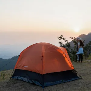 Camping Tent, 2-4 Person Tents for Camping Waterproof Windproof Double Layer with Rainfly, Portable Dome Tents for Backpacking, Hiking, Mountaineering, Outdoor, Easy Setup