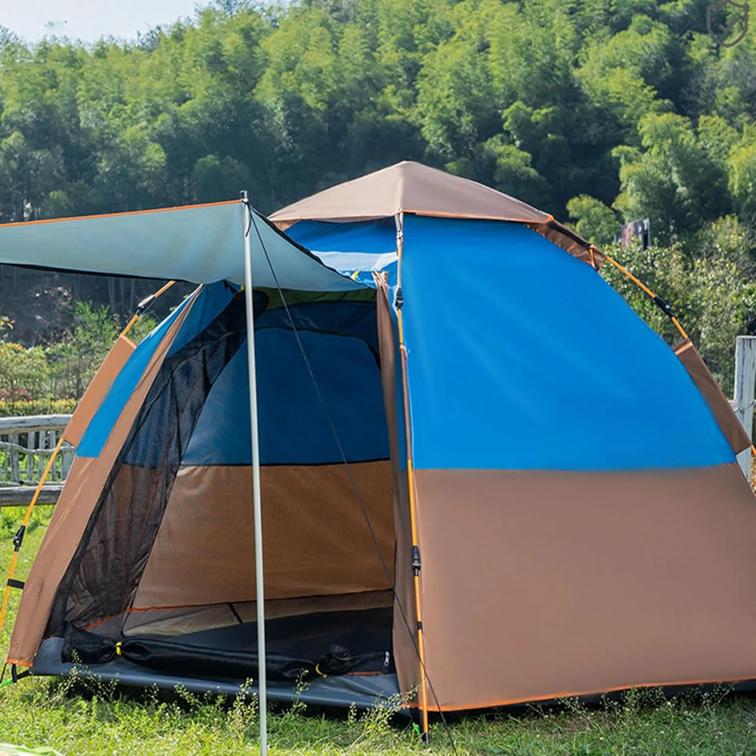 Camping Tent 5-8 Person, Waterproof & Windproof Tents with Rain Fly and Carrying Bag, Easy Setup Instant Family Travel Tent, for Backpacking, Hiking, Camping