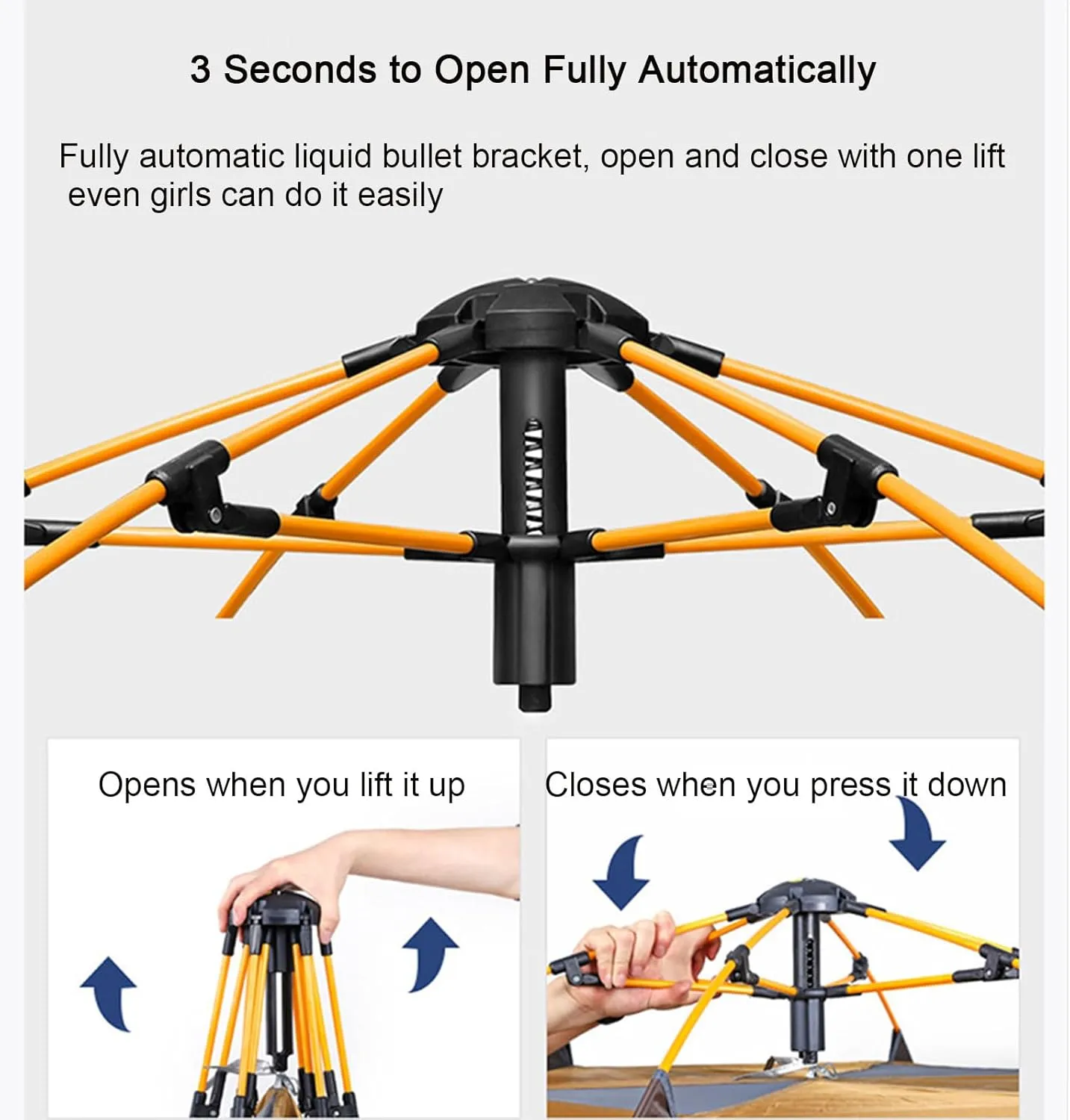 Camping Tent 5-8 Person, Waterproof & Windproof Tents with Rain Fly and Carrying Bag, Easy Setup Instant Family Travel Tent, for Backpacking, Hiking, Camping