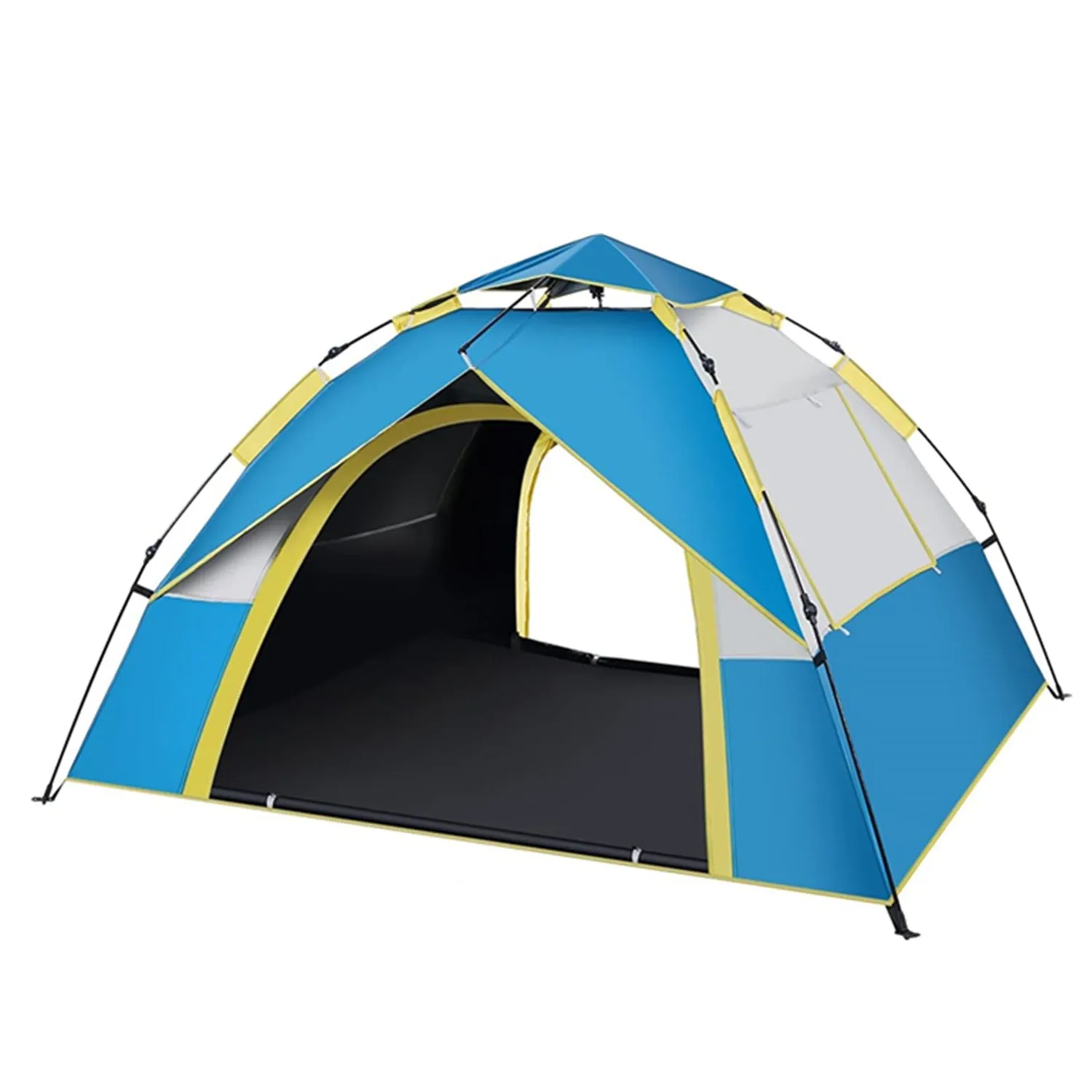 Camping Tent Automatic 3-4 Man Person , 4 Seasons Instant Tent Pop Up Tent for Camping, Hiking, Outdoor Festivals, Car Trip