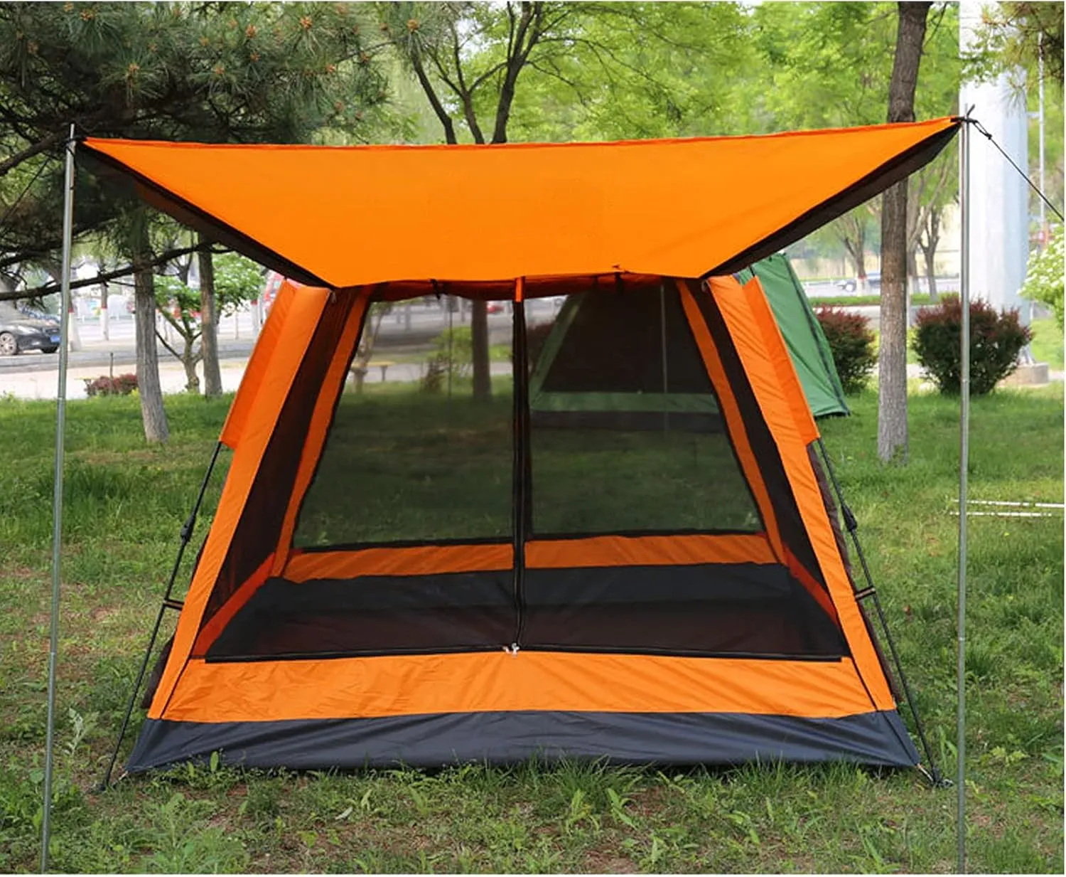 Camping Tent Backpacking Tent Double Layer Outdoor Tent Waterproof Wind Proof Anti-UV for Camping Hiking Travel Climbing - Easy Set Up (3-4 People),