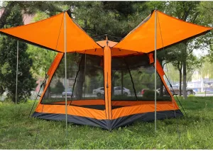 Camping Tent Backpacking Tent Double Layer Outdoor Tent Waterproof Wind Proof Anti-UV for Camping Hiking Travel Climbing - Easy Set Up (3-4 People),