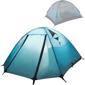 Camping Tent Double Layer 4 Person Family Tents Waterproof 210T Tent Outdoor Roomy Lightweight Easy Setup Carry Bag Included