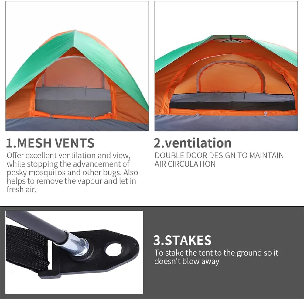 Camping Tent for Adults Kids Waterproof and Windproof Family Tents Easy Setup for Traveling, Backpacking, Hiking, Outdoors