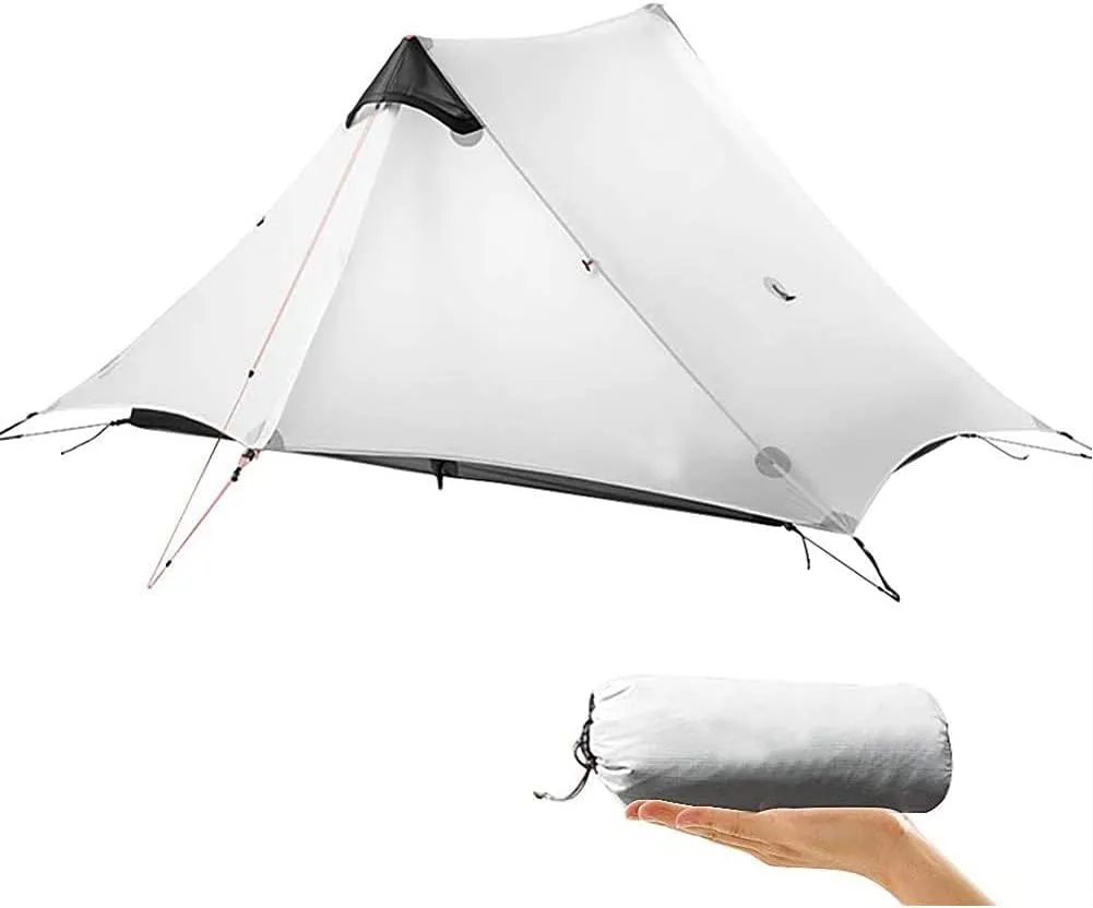 Camping Tent,Outdoor Pyramid Tent Ultra-Light Camping Bell Tent Rainproof and Windproof Poleless 2 Person Tent Family Camping Trips Shelter Inhabiting Hopeful