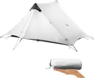 Camping Tent,Outdoor Pyramid Tent Ultra-Light Camping Bell Tent Rainproof and Windproof Poleless 2 Person Tent Family Camping Trips Shelter Inhabiting Hopeful