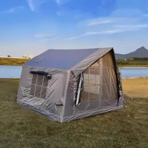Camping Tents 4 Person Easy Set Up Waterproof for Party and Hiking, Blow Up Tents for Camping Adult with Pump, Outdoor Wedding Event Tent for Backyard