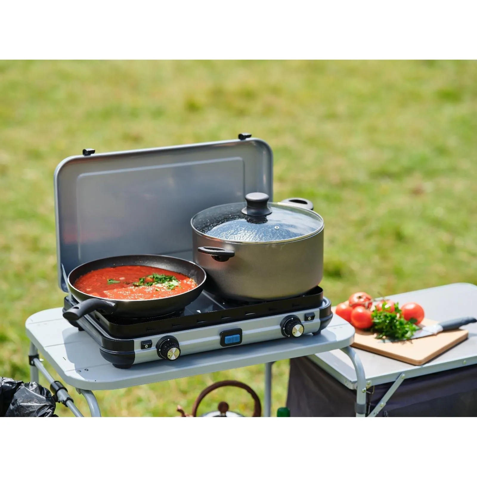 Campingaz Camping Kitchen 2 Maxi Double Burner Portable Camping Gas Stove