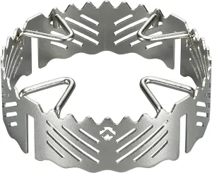 CAMPINGMOON Gas Stove Windshield Ring Stainless Steel for ST-340 Single Burner ST-132 (Silver)