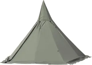 Canvas Family Camping Tent for 2 Person, 4 Season Glamping, Hot Tent, Windproof and Weather Resistant Bell, Yurt, Tipi, Teepee, Grey