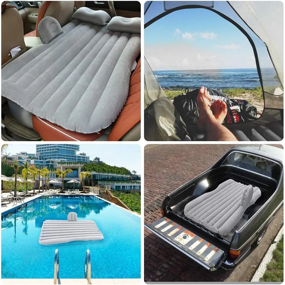 Car Air Inflation Travel Bed Mattress for Universal Car Back Seat Support Outdoor Camping Mat Cushion
