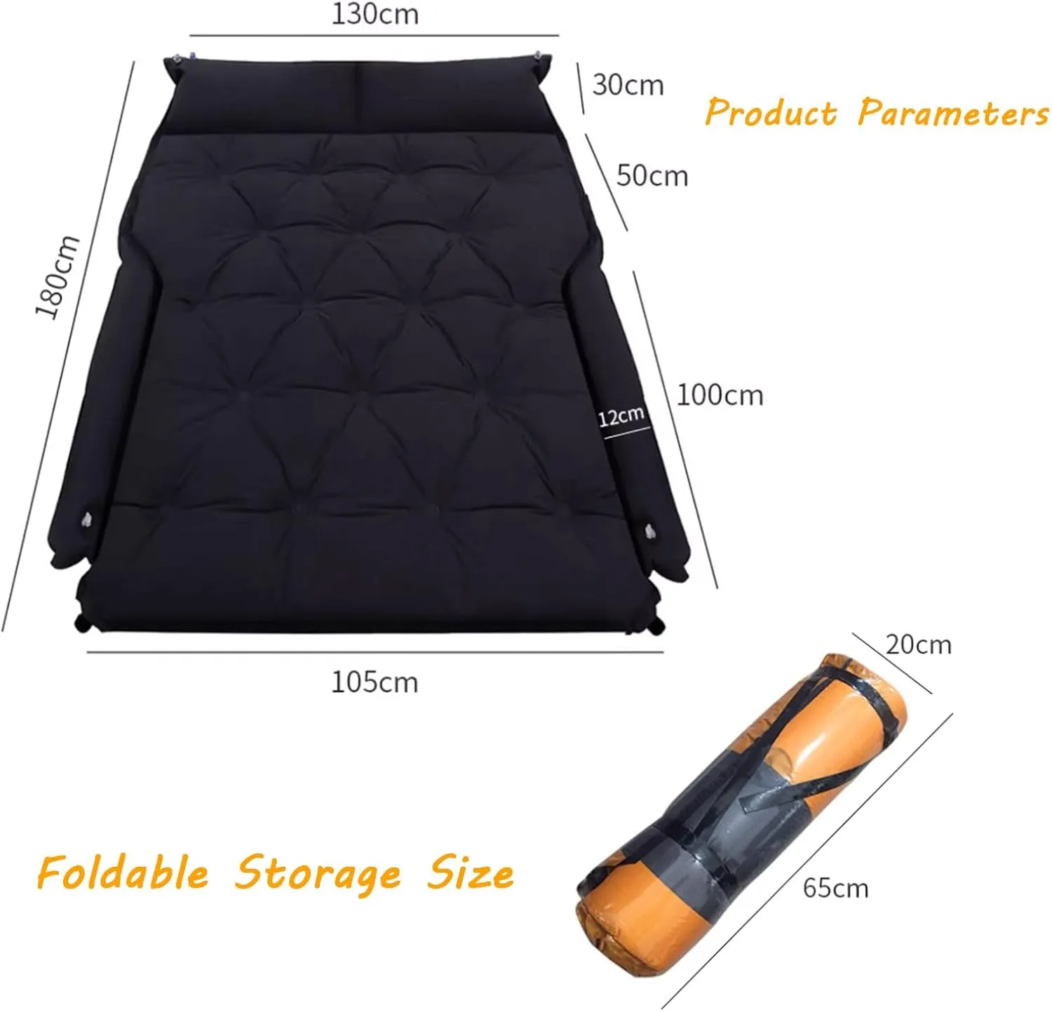 Car Air Mattress for BMW X5 X5M E53 E70 F15 G05 F95 25i 25d,Camping Folding Air Bed Cushion,Inflatable Thickened Car Air Bed,Portable Sleeping Pad for Camping,C