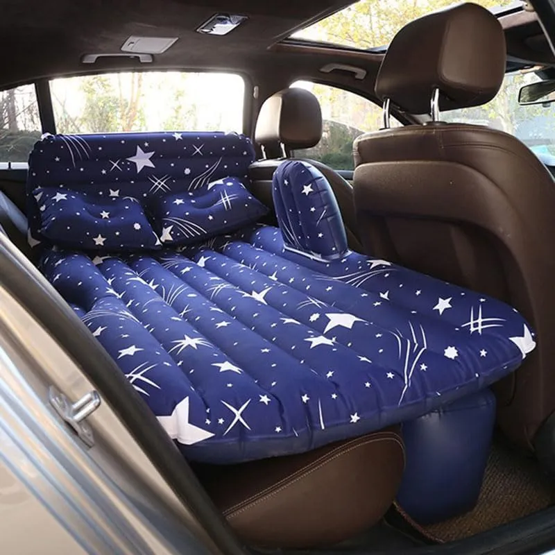 Car Air Mattress for Encore GX 2020–2025, Inflatable Back Seat Sleeping Pad with Pump & 2 Pillows, Folding Portable Camping Bed for Travel& Road Trips,Blue