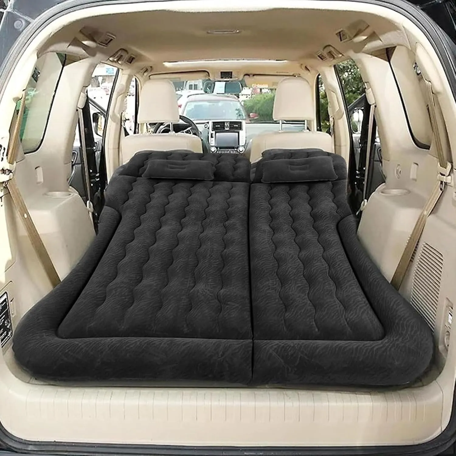 Car Air Mattress for Nissan Prairie (M12) 1998-2003 2004, Car Mattress Inflatable Bed Portable Foldable with Pillow Camping Travel Car Accessories,Black