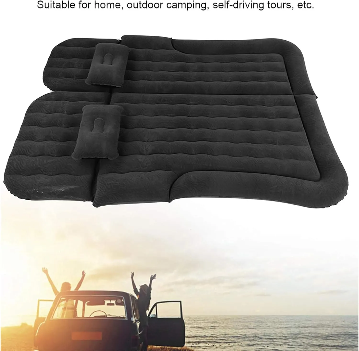 Car Air Mattress for Nissan Prairie (M12) 1998-2003 2004, Car Mattress Inflatable Bed Portable Foldable with Pillow Camping Travel Car Accessories,Black