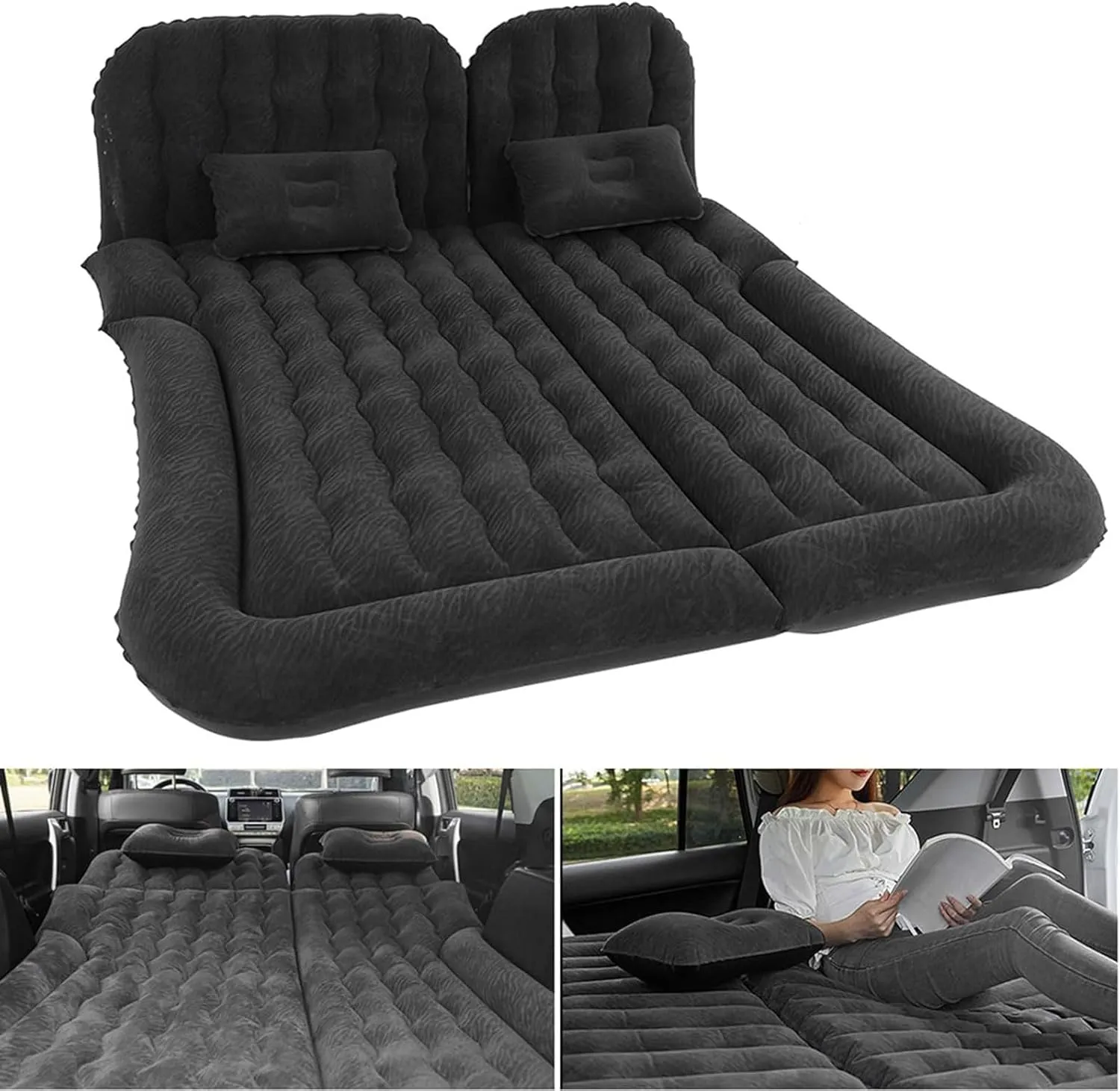 Car Air Mattress for Nissan Prairie (M12) 1998-2003 2004, Car Mattress Inflatable Bed Portable Foldable with Pillow Camping Travel Car Accessories,Black