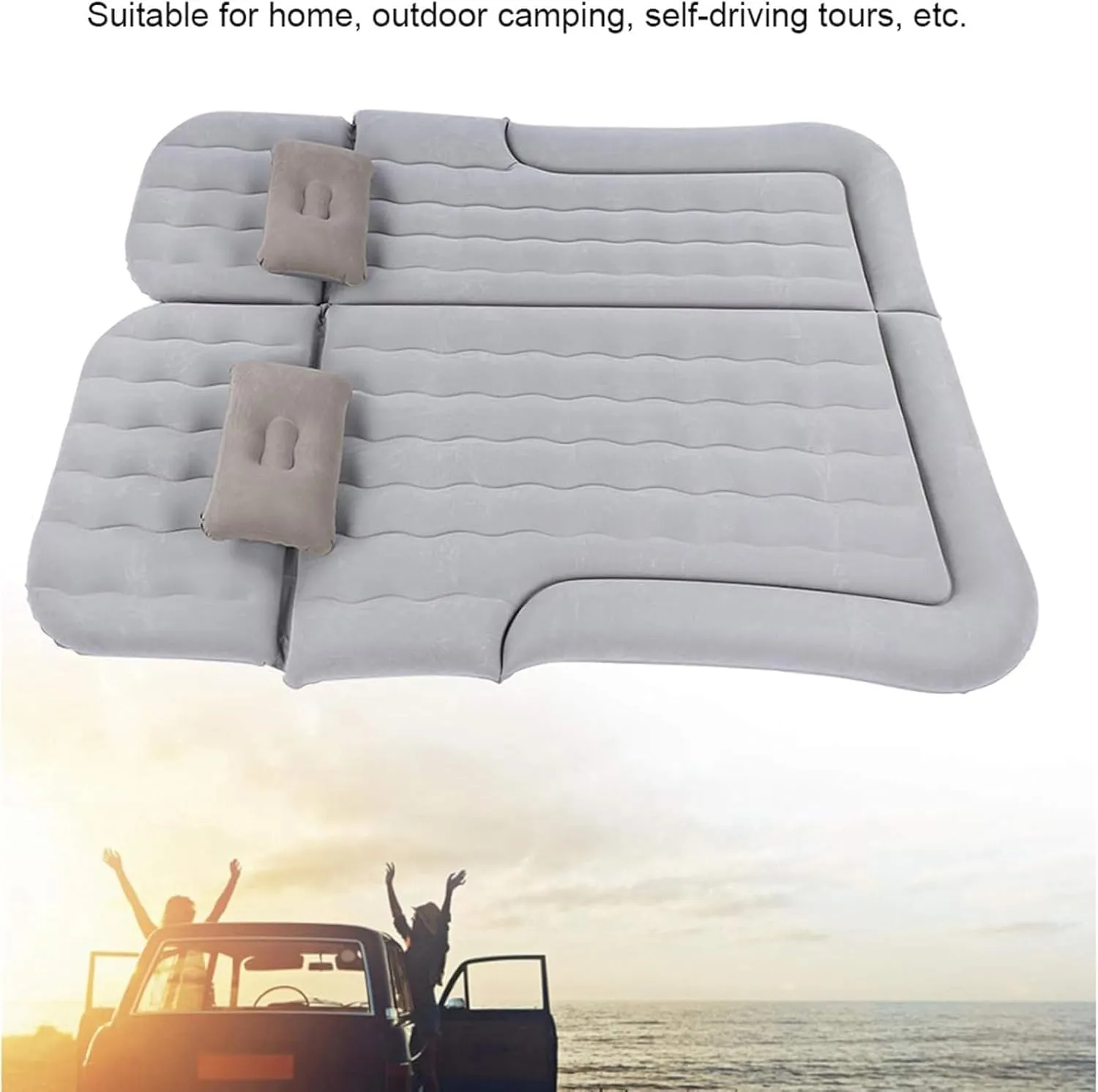 Car Bed for Nissan Pathfinder V 2021 2022 2023 2024, Portable Folding Double Car Air Mattress Trunk Airbed Sleeping Bed Traveling Car Accessories,Grey