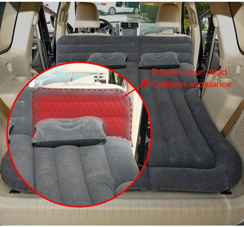 Car Inflatable Mattress for Acura RDX 2019 2020 2021 2022 2023 2024 Rear Trunk Air Cushion Camping Travel Folding Self Inflating Sleeping Pad Back Seat Air Mattresses,Black