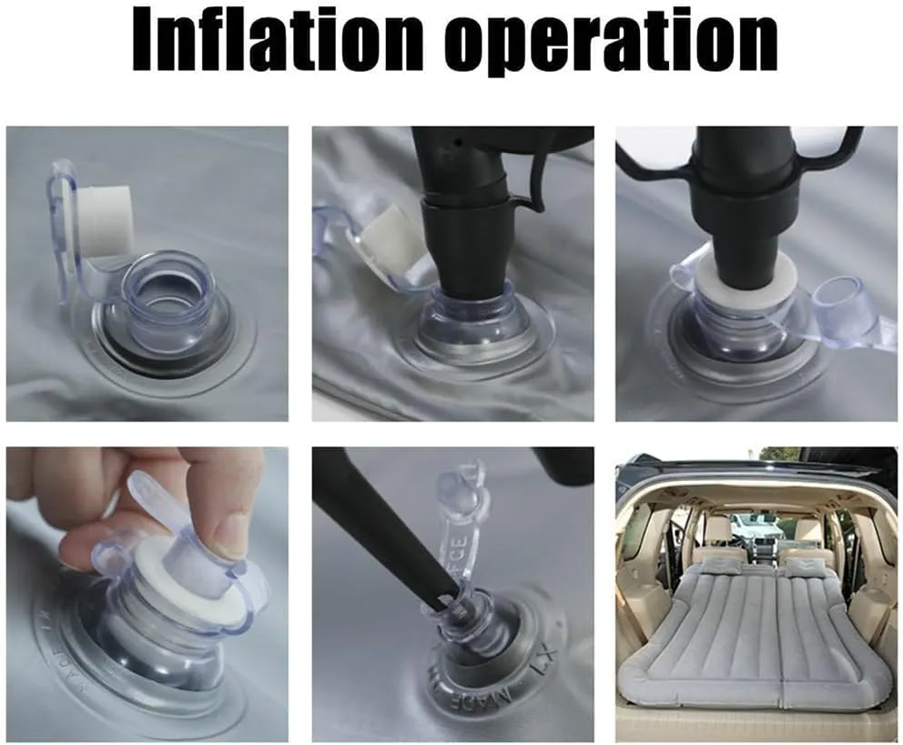 Car Inflatable Mattress for Acura RDX 2019 2020 2021 2022 2023 2024 Rear Trunk Air Cushion Camping Travel Folding Self Inflating Sleeping Pad Back Seat Air Mattresses,Black