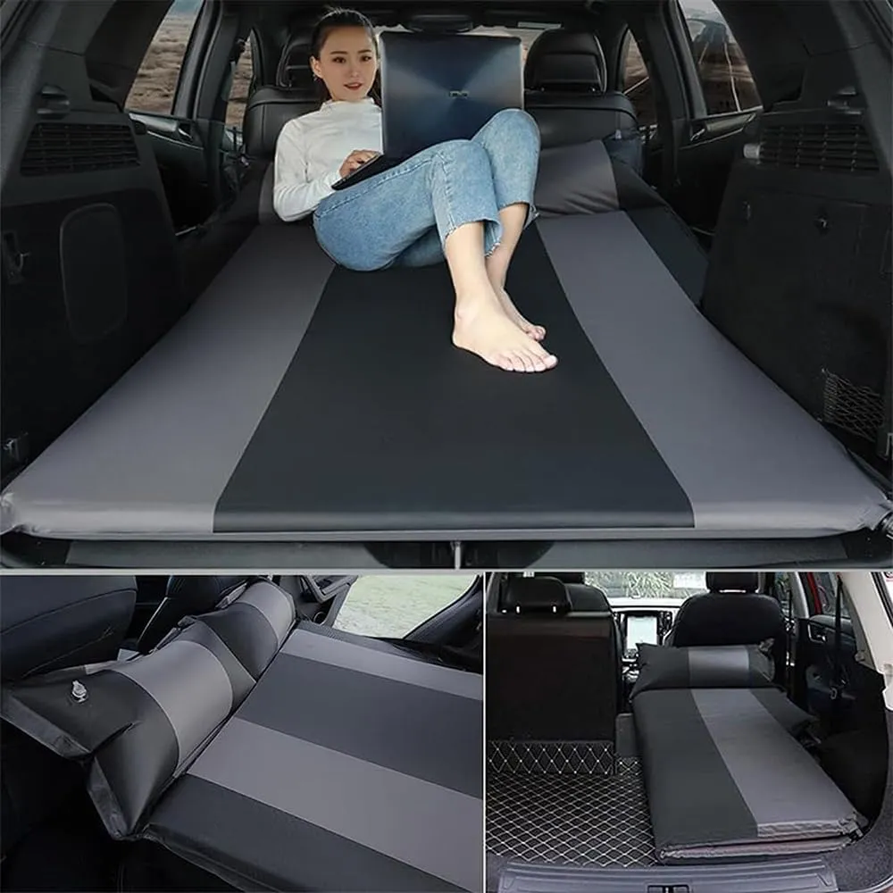 Car Inflatable Mattress for Ford F150 Lightning 2022 2023 2024 Self Inflating Sleeping Pad Thickened Air Bed Cushion Camping Travel Mattress Multifunctional,Red