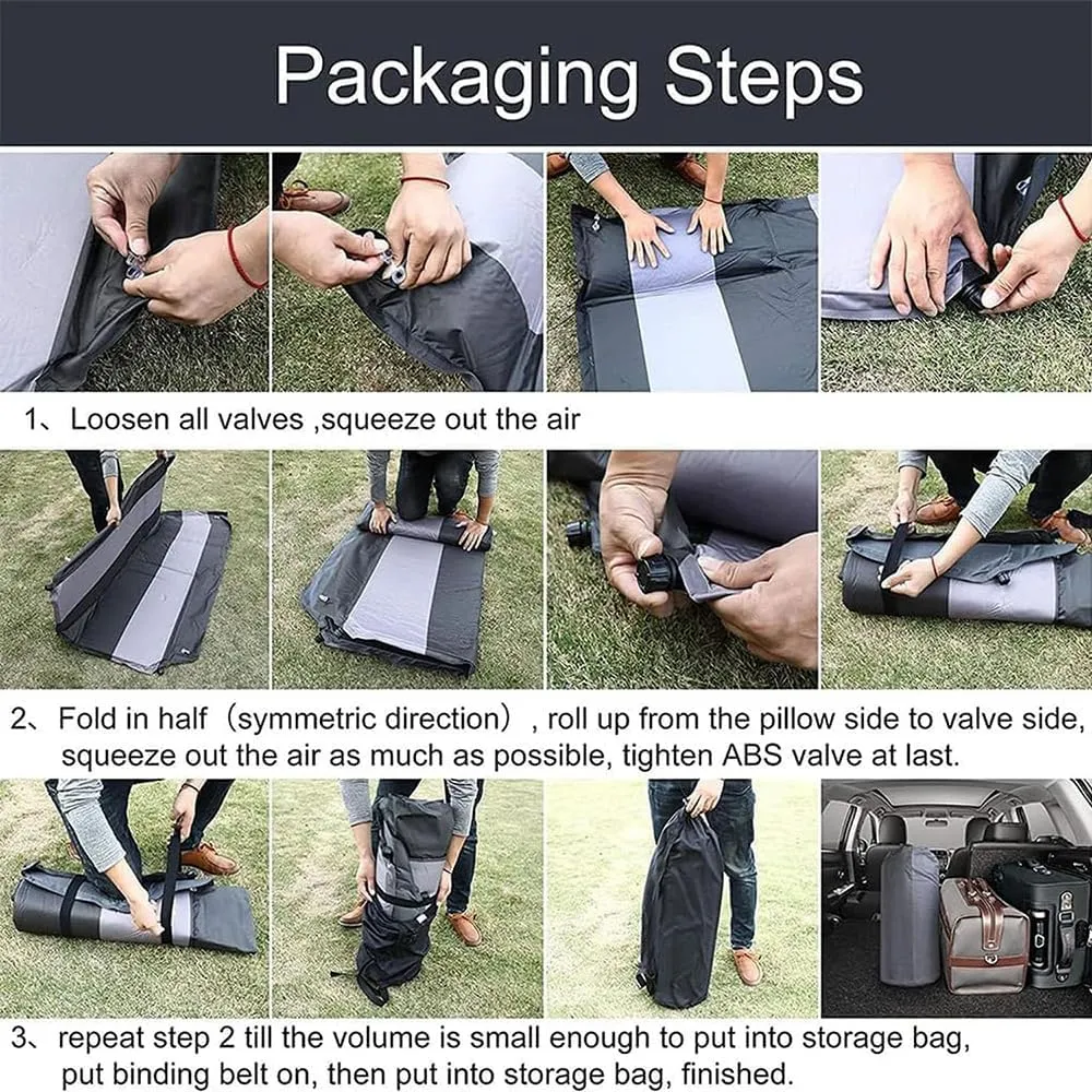 Car Inflatable Mattress for Ford Maverick 2022 2023 2024 Self Inflating Sleeping Pad Thickened Air Bed Cushion Camping Travel Mattress Multifunctional,Black