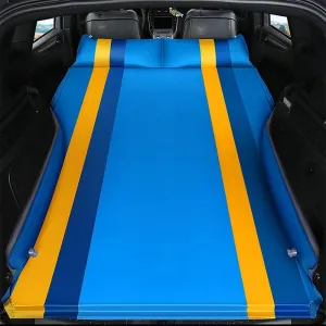 Car Inflatable Mattress for Suburban/GMC Yukon XL 2021 2022 2023 2024 Self Inflating Sleeping Pad Thickened Air Bed Cushion Camping Travel Mattress Multifunctional,Blue-Yellow