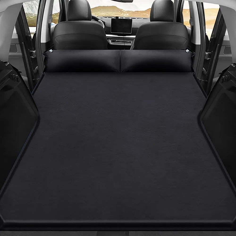 Car Inflatable Mattress for Volkswagen VW Atlas (7-Seater) 2018-2022 2023 2024 2025 Portable Air Sleeping Bed with Pillow Camping Travel Cot Inflatable Trunk Sleeping Pad,Black