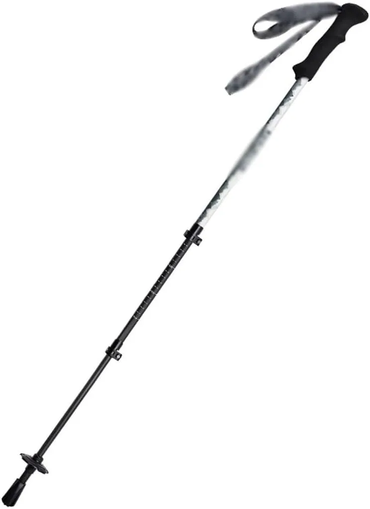 Carbon Fiber Durable Walking Stick, Aluminum Alloy Flip Lock, Non-Slip EVA Grip Trekking Stick, for Camping, Traveling