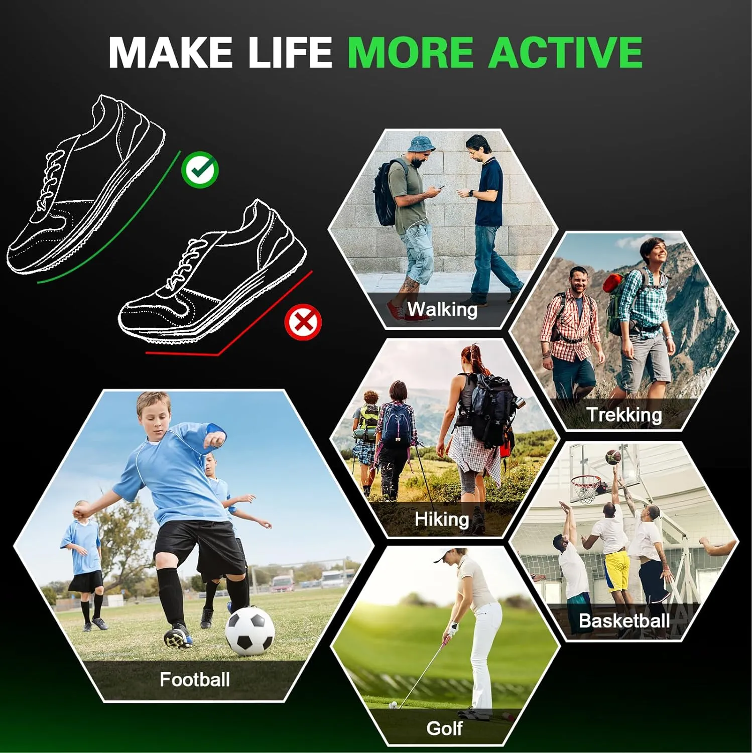 Carbon Fiber Insole (1 Pair), for Turf Toe, Foot Fractures, Hallux Rigidus, Limitus, Rigid Insert for Sports, Hiking, Trekking, Basketball, Running, Alternative to Post Op Shoe 235mm