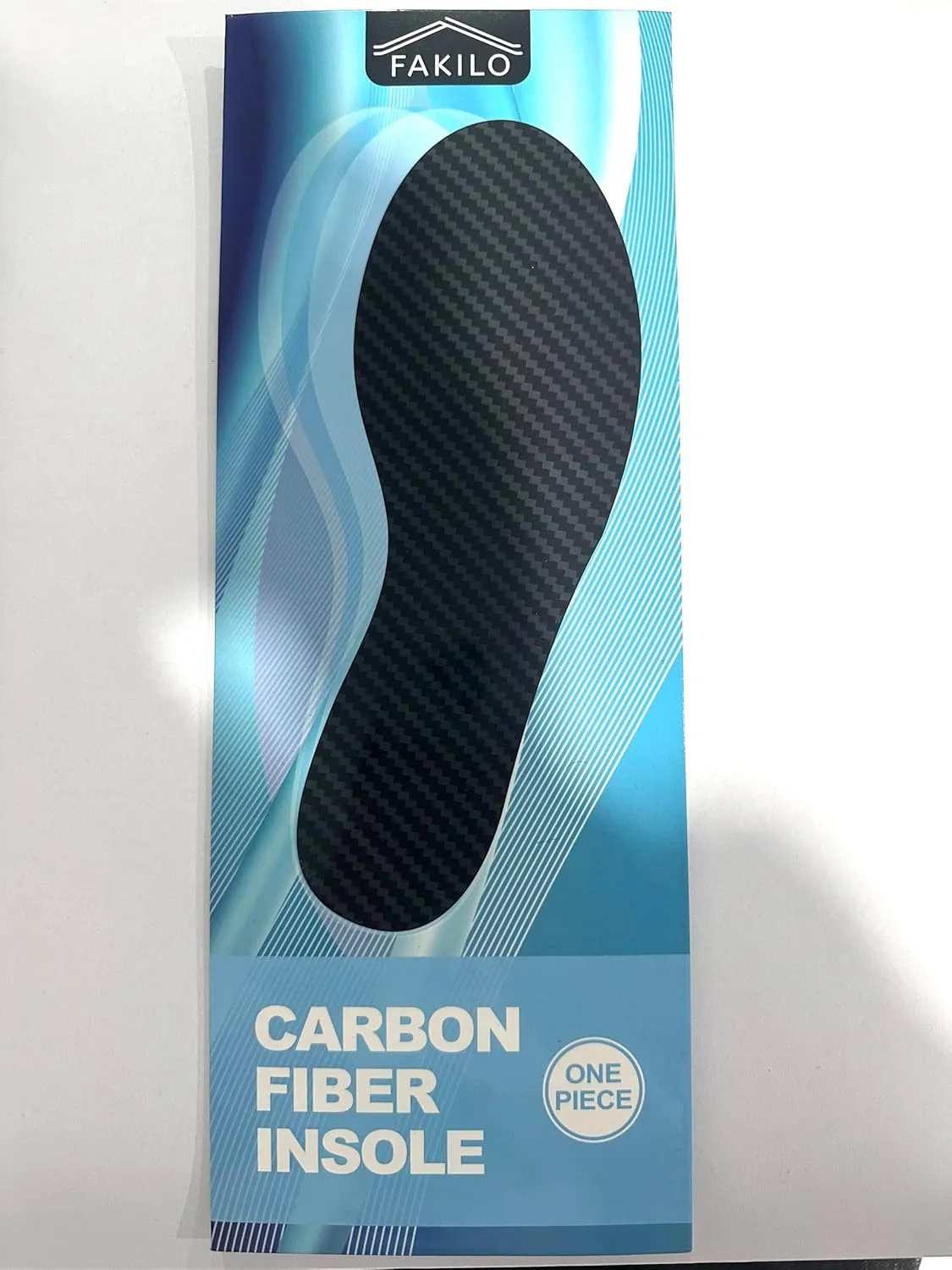 Carbon Fiber Insole 1 Piece, FAKILO Carbon Fiber Foot Plate Shoes Insert for Women Men, Rigid Support for Hallux Rigidus, Turf Toe, Foot Fractures, Mortons Toe - 233mm