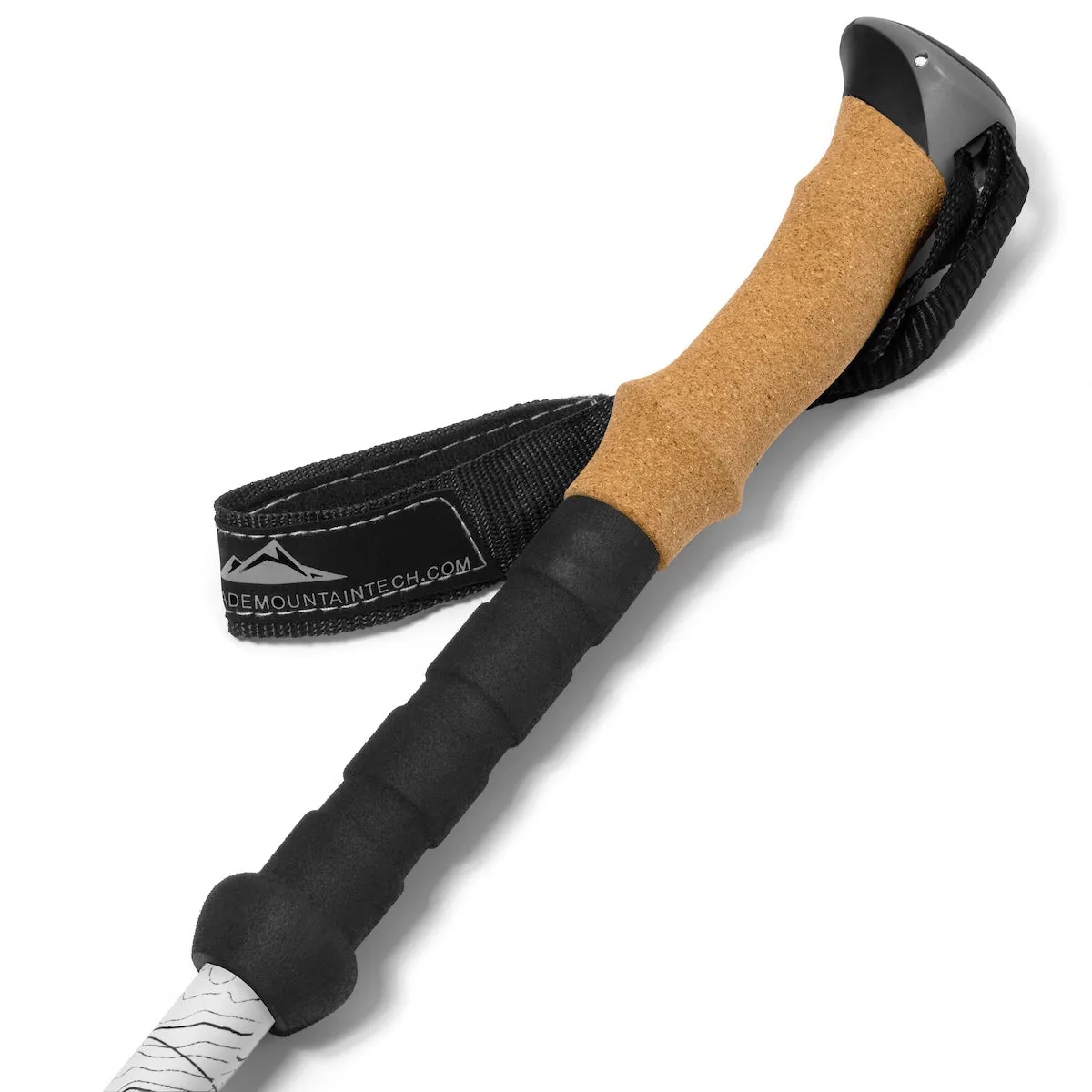 Carbon Fiber Quick Lock Trekking Poles (Cork Grip) - White