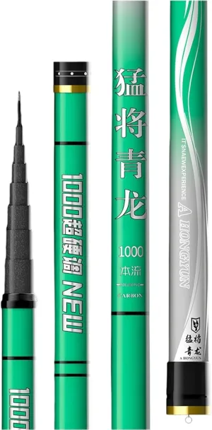 Carbon Fiber Telescopic Fishing Rod Ultra-Hard 19 Tuned Fishing Poles Catfish Rod for Reservoirs, Lakes and Many Other Waters 8m/9m/10m/11m/12m/13m