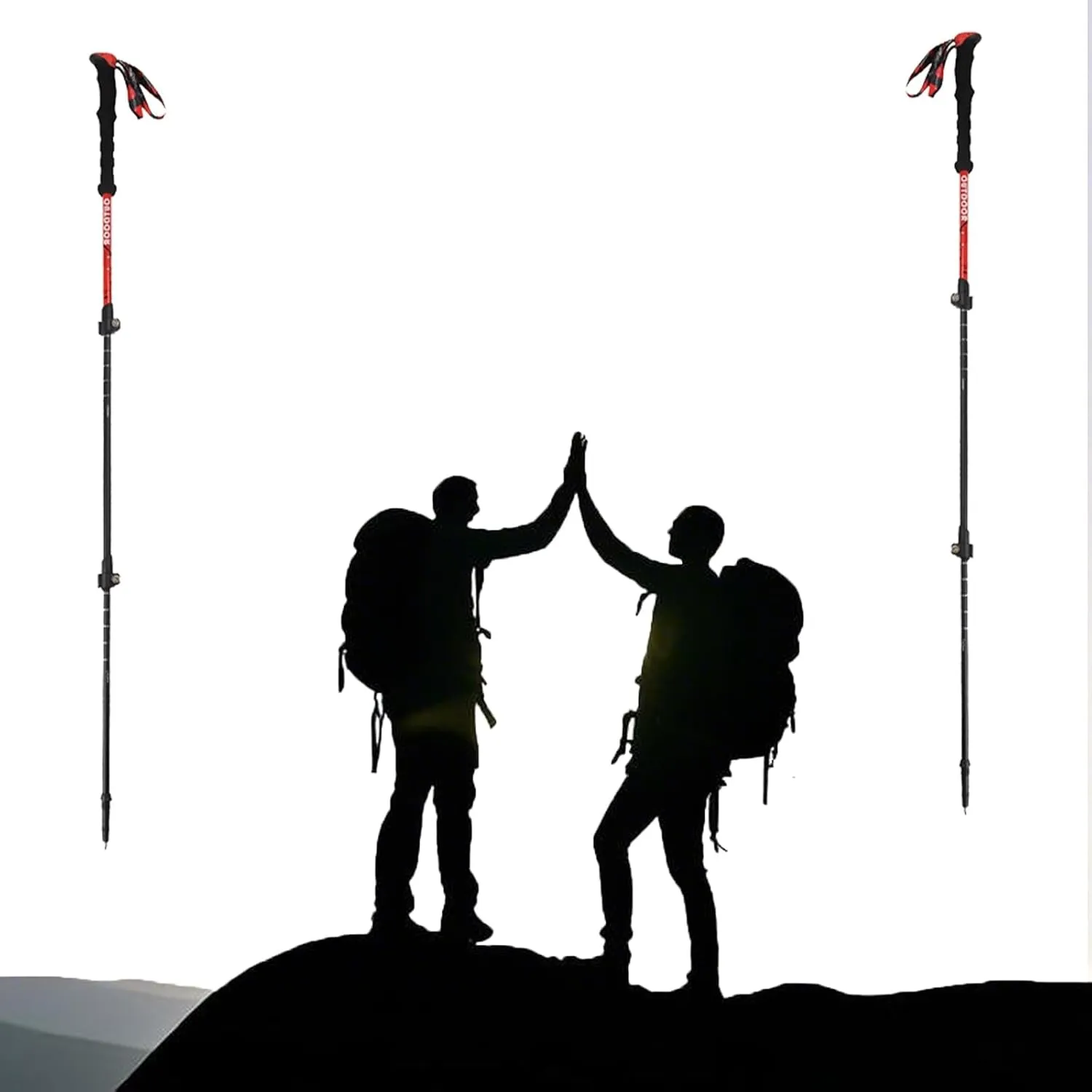 Carbon Fiber Telescopic Hiking Poles (Set of 2), Lightweight, Adjustable, Your Ideal Trail Companions!