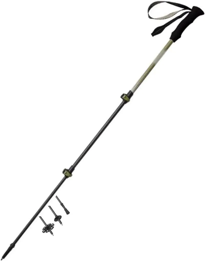 Carbon Fiber Ultralight Trekking Poles, Anti-Shock Mountaining Trail Poles, Tri-fold Design, Balance Support for Seniors, Women, and Men