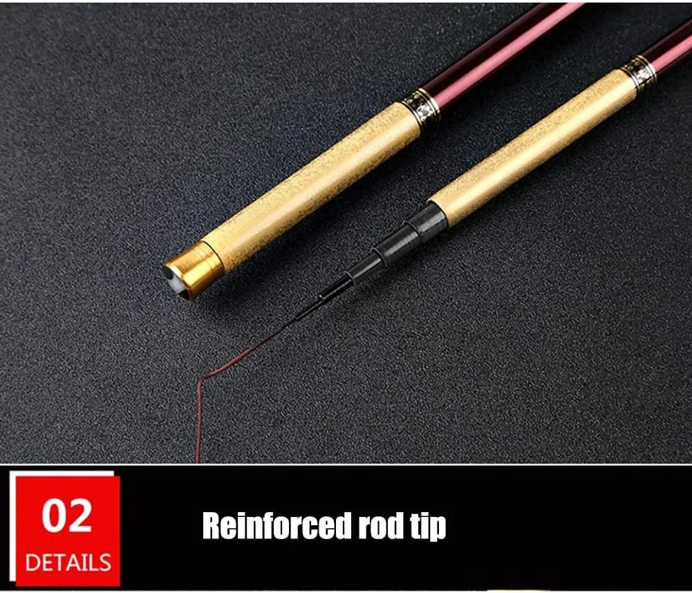 Carbon Fishing Rod Telescopic Carp Rods Super Hard Ultralight Hand Pole 3.6m 4.5m 5.4m 6.3m 7.2m Rivers Lakes Reservoirs Streams