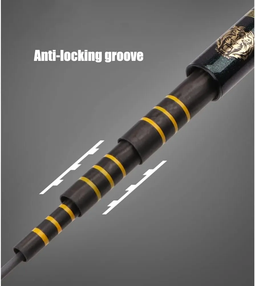 Carbon Fishing Rod Telescopic Carp Rods Super Hard Ultralight Long Section Hand Pole for Big Fish 3.6m 3.9m 4.5m 4.8m 5.4m 5.7m 6.3m 7.2m 8.1m 9m Rivers Lakes Reservoirs Streams