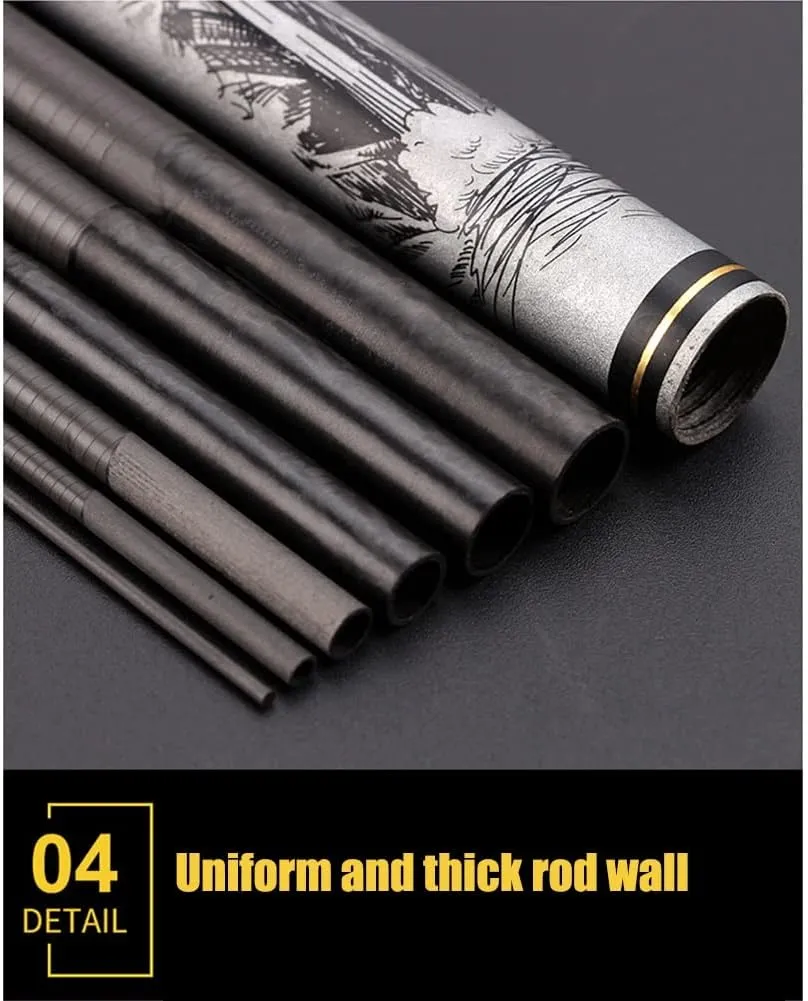 Carbon Fishing Rod Telescopic Super Hard Ultralight Hand Pole 28 Tone 3.6m 4.5m 5.4m 6.3m 7.2m Rivers Lakes Reservoirs Streams