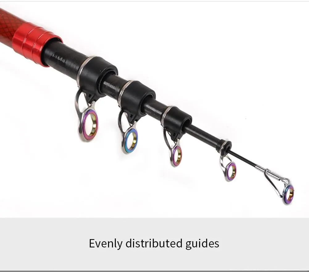 Carbon Sea Rod Telescopic Casting Fishing Rod Super Stiff Ultralight Fishing Pole 2.1M 2.4M 2.7M 3M 3.6M 3.9M 4.2M 4.5M Portable for Rivers Lakes Ponds & Oceans