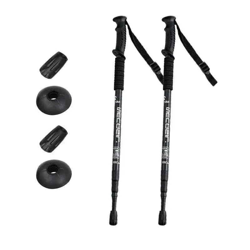 Carbon tungsten tip trekking poles