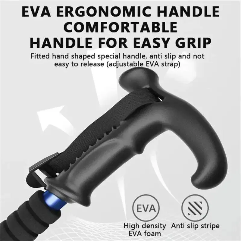 Carbon tungsten tip trekking poles